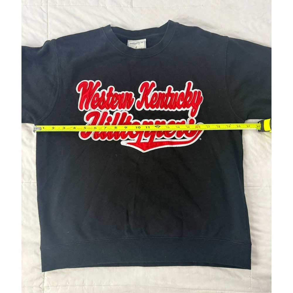 J. America Western Kentucky Hilltoppers Sweatshirt Men Medium Black WKU Pullover - Picture 4 of 6
